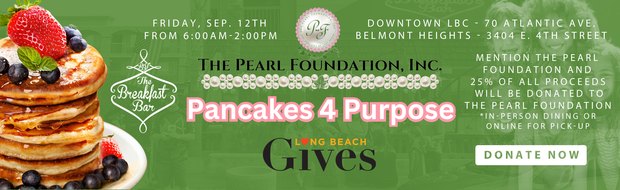 Pancakes4Purpose banner |  May 3rd - 6 PM - 9 PM
